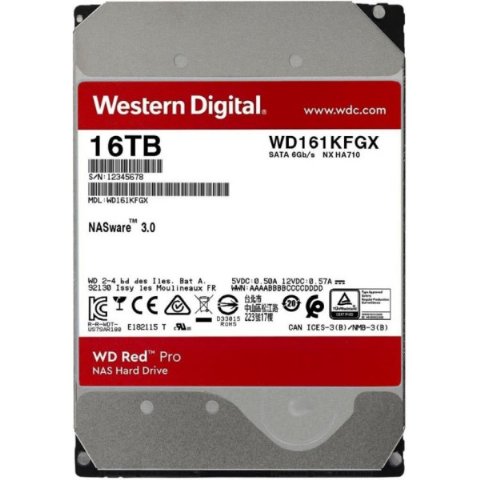 Western Digital Red Pro WD161KFGX SATA 3.0 7200 RPM 3.5" 16 TB Harddisk Teşhir