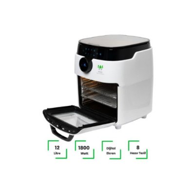 Wiami Airfryer Oven RA-011W 12 lt Beyaz Yağsız Fritöz Outlet