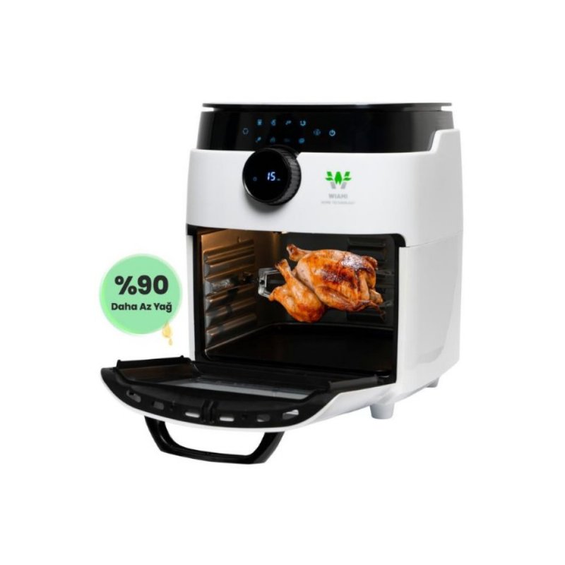 Wiami Airfryer Oven RA-011W 12 lt Beyaz Yağsız Fritöz Teşhir