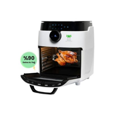 Wiami Airfryer Oven RA-011W 12 lt Beyaz Yağsız Fritöz Teşhir