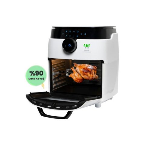 Wiami Airfryer Oven RA-011W 12 lt Beyaz Yağsız Fritöz T...