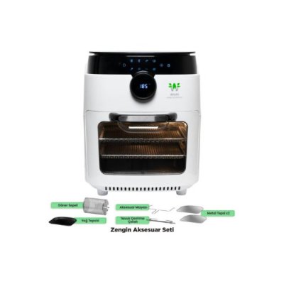 Wiami Airfryer Oven RA-011W 12 lt Beyaz Yağsız Fritöz Teşhir