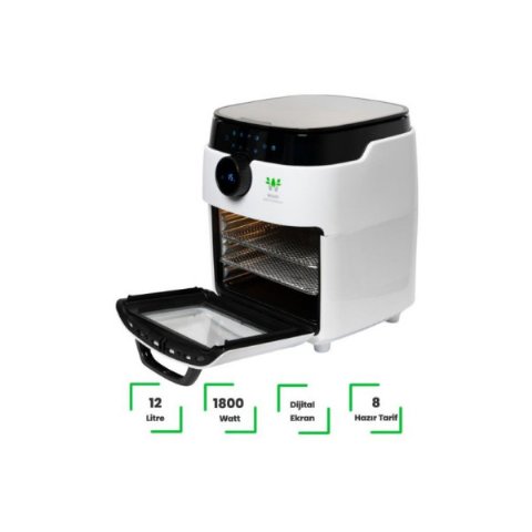 Wiami Airfryer Oven RA-011W 12 lt Beyaz Yağsız Fritöz Teşhir