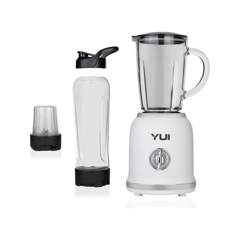 Yui M-18 3'ü 1 Arada Retro Beyaz 300 W Smoothie Blender Set Teşhir