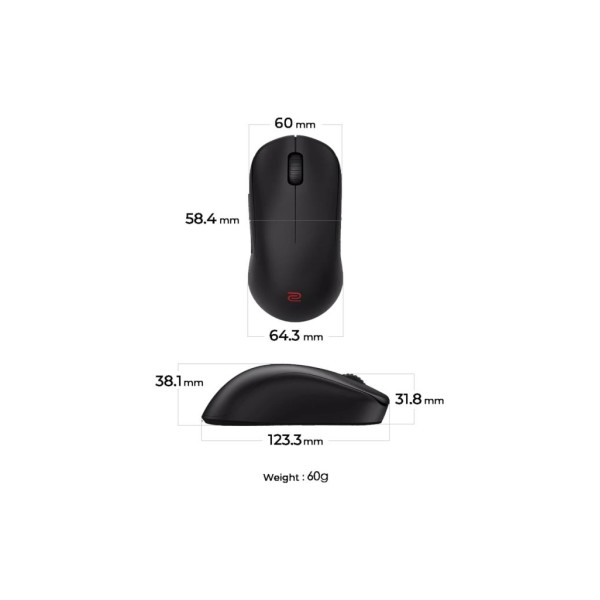 BenQ Zowie U2-DW Şarjlı Optik Kablosuz Oyuncu Mouse Teşhir