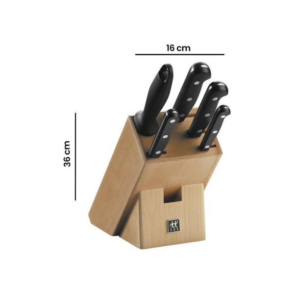 Zwilling Twin Gourmet 316970010 6 Parça Ahşap Bloklu Bıçak Seti Outlet