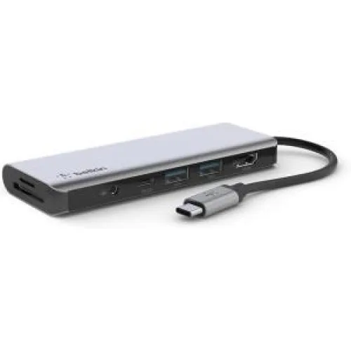 7'si 1 Arada Çok Bağlantı Noktalı USB C Hub (4k Hdmı, Usb-C, 2 x USB A, 3,5 mm Ses, Sd 3.0 Yuvası Için Micro-Sd 3.0 Ile)), AVC009BTSGY Teşhir