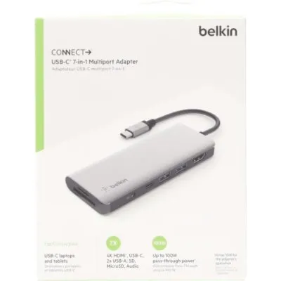 7'si 1 Arada Çok Bağlantı Noktalı USB C Hub (4k Hdmı, Usb-C, 2 x USB A, 3,5 mm Ses, Sd 3.0 Yuvası Için Micro-Sd 3.0 Ile)), AVC009BTSGY Teşhir