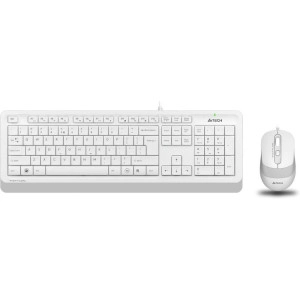 A4 Tech F1010 Beyaz Kablolu Klavye Mouse Seti Teşhir
