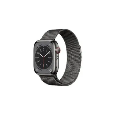 Apple Watch Series 8 GPS + Cellular 41mm Grafit Paslanmaz Çelik Kasa ve Milano Döngüsü Kordon Akıllı Saat