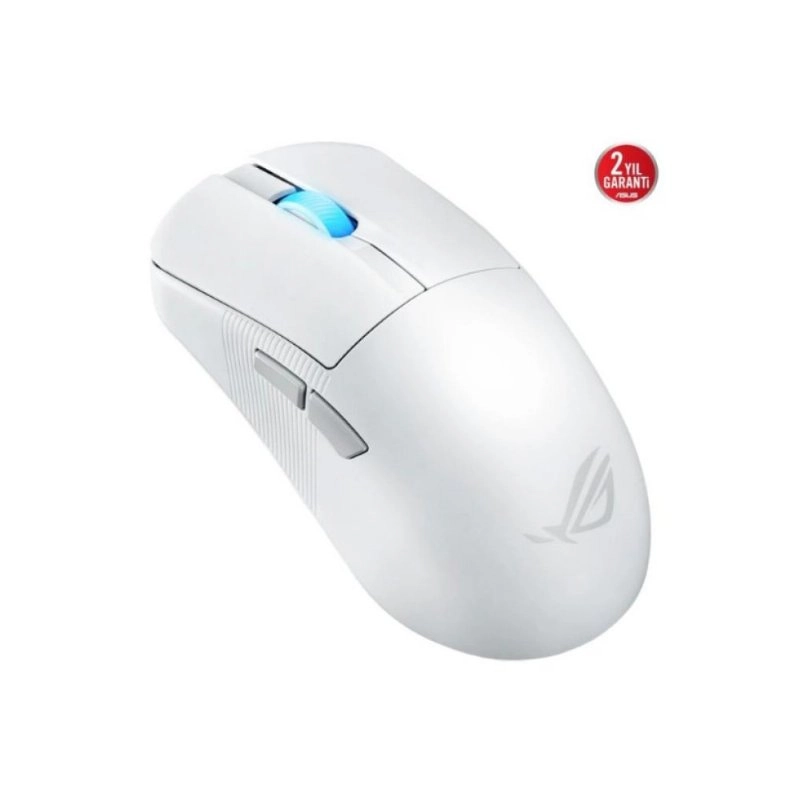 Resim Asus ROG Harpe Ace Mini Beyaz Şarjlı Optik Kablolu/Kablosuz Oyuncu Mouse 