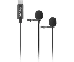Boya BY-M3D Type-C Telefon İkili Yaka Mikrofo...