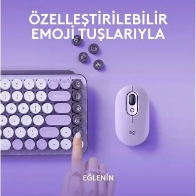 Logitech POP Keys Krem Mor Kablosuz Mekanik Klavye