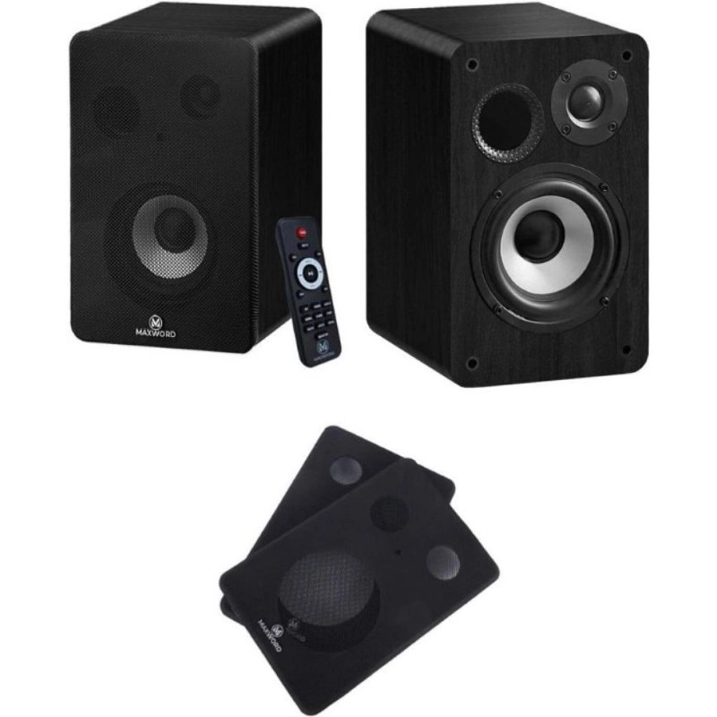 Resim Maxword RM-400BK Aktif Stüdyo Referans Monitörü 4 İNÇ ÇİFT Bluetooth USB 140 Watt Teşhir 