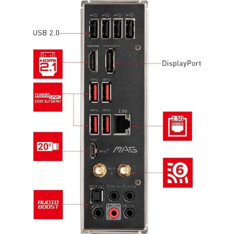 MSI Mag B660 Tomahawk Wi-Fi Intel LGA1700 DDR4 ATX Anakart Teşhir