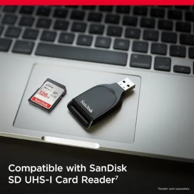SanDisk 128 GB Ultra SDXC bellek kartı, 140 MB/s'ye kadar, A1 uygulama performansı, UHS-I, Class 10, U1 - Outlet