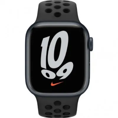 Apple Watch Series 7 Nike GPS 41mm Gece Yarısı Alüminyum Kasa ve Nike Spor Kordon Akıllı Saat