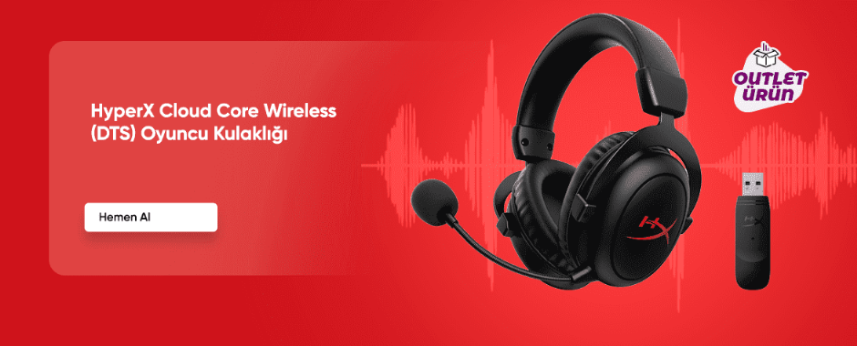 HyperX Cloud Core Wireless (DTS) Oyuncu Kulaklığı