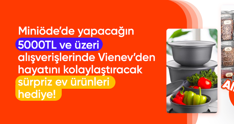 Vienev’den hayatını kolaylaştıracak sürpriz ev ürünleri hediye!