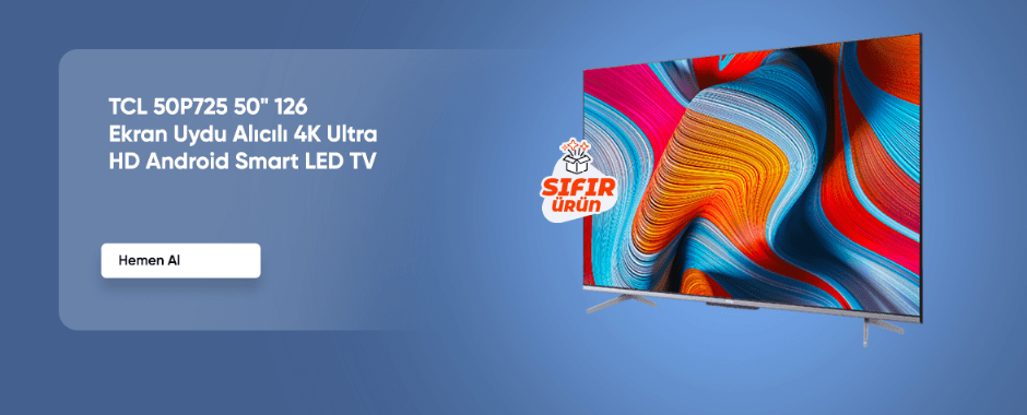 TCL 50P725 50" 126  Ekran Uydu Alıcılı 4K Ultra