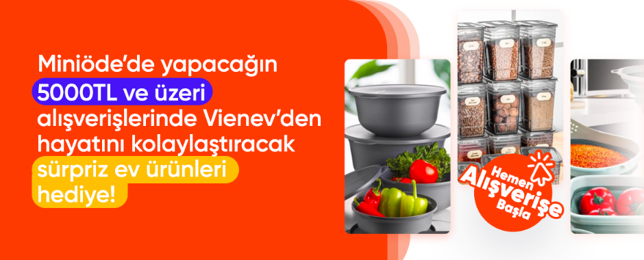 Vienev’den  hayatını kolaylaştıracak sürpriz ev ürünleri hediye!